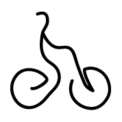 pictogramme itinéraire à vélo pour expérience émotionnelle musair